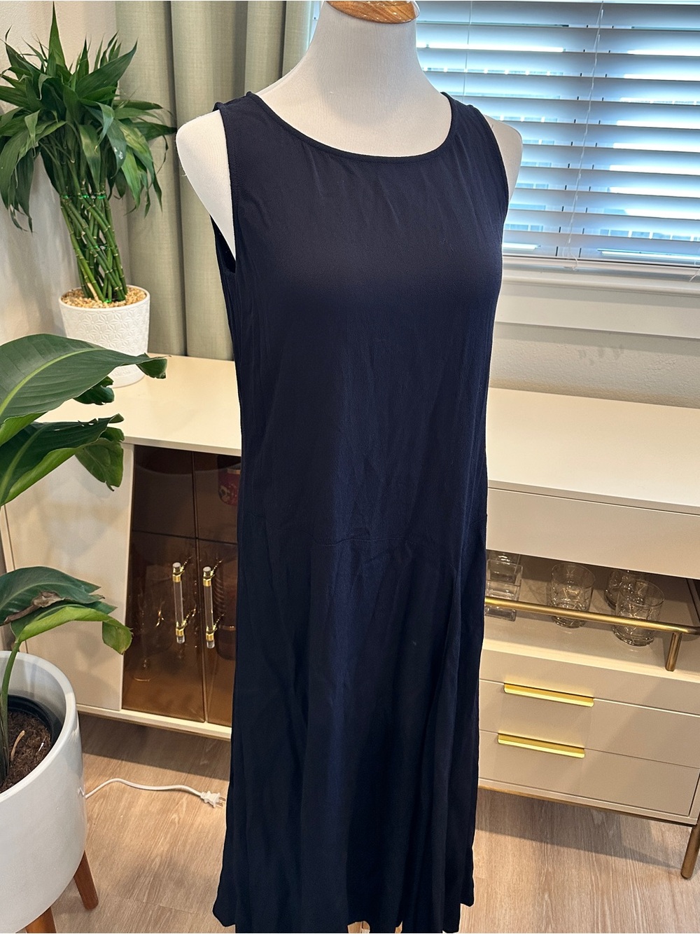 Eileen Fisher Sleeveless Dark Navy Dress